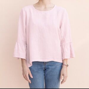 Bryn Walker Small Fran Linen Top Oversized NWOT 100% linen
